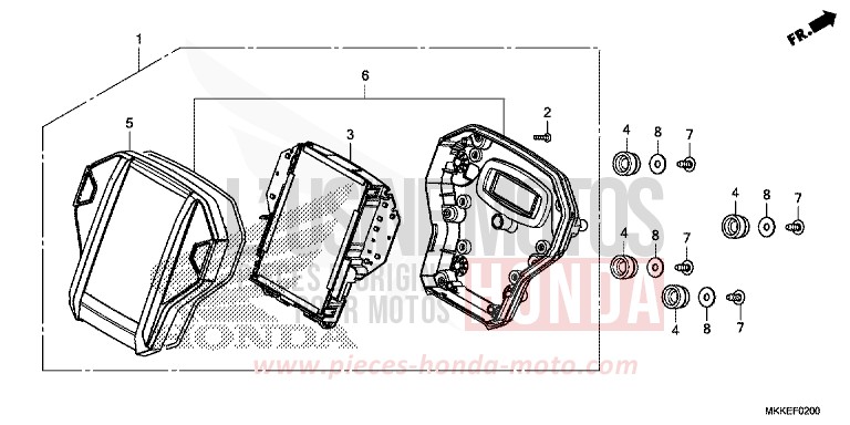 MESSGERAET von Africa Twin MAT BALLISTIC BLACK METALLIC (NHA86) von 2019